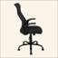 Chaise de bureau, hauteur réglable, pivotante, ergonomique, accoudoirs, bureau d'ordinateur, travail, filet noir, métal noir, contemporain, moderne-1003718347-1003718346