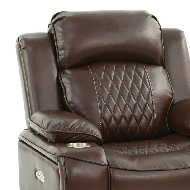 Fauteuil inclinable électrique simple, Brun