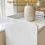 143cm White High Gloss Sideboard with 4 Drawers, 2 Cabinets & Top Guardrail