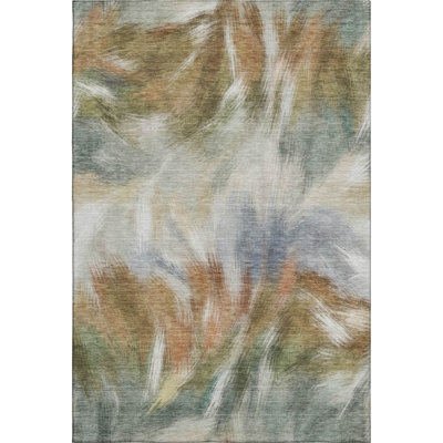 Premium Machine Washable Mayfield AMF2096 Abstract Rug