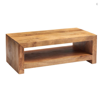 Adeliza Solid Wood Sled Coffee Table