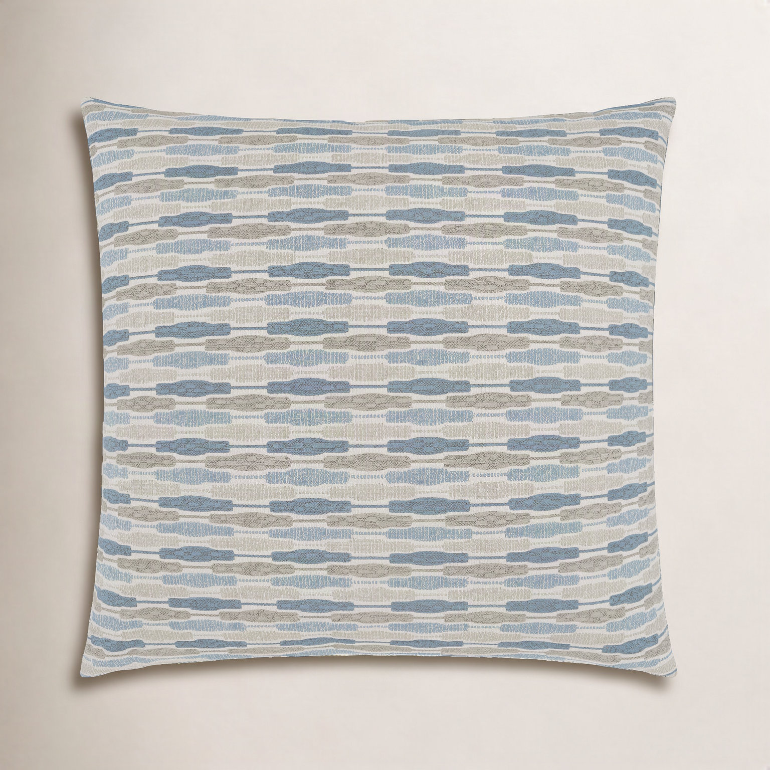 Lento Geometric Throw Pillow, Blue, Square 22"