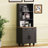 Farmhouse Storage Cabinet with Adjustable Shelves-957942559