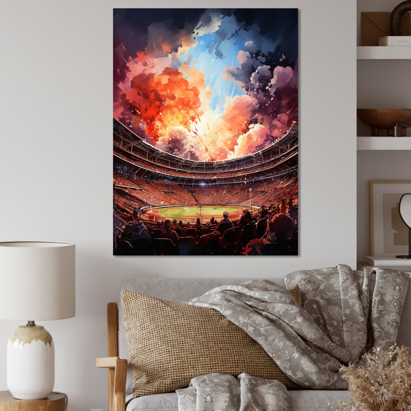 «Sport Stadium In Spotlight VI - Cityscapes», reproduction d'art sur toile, H 44 po x l 34 po x P 1,5 po, Toile tendue