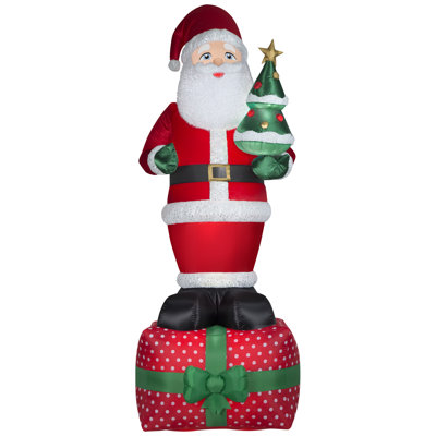 Christmas Inflatable Luxe Santa on Gift Box