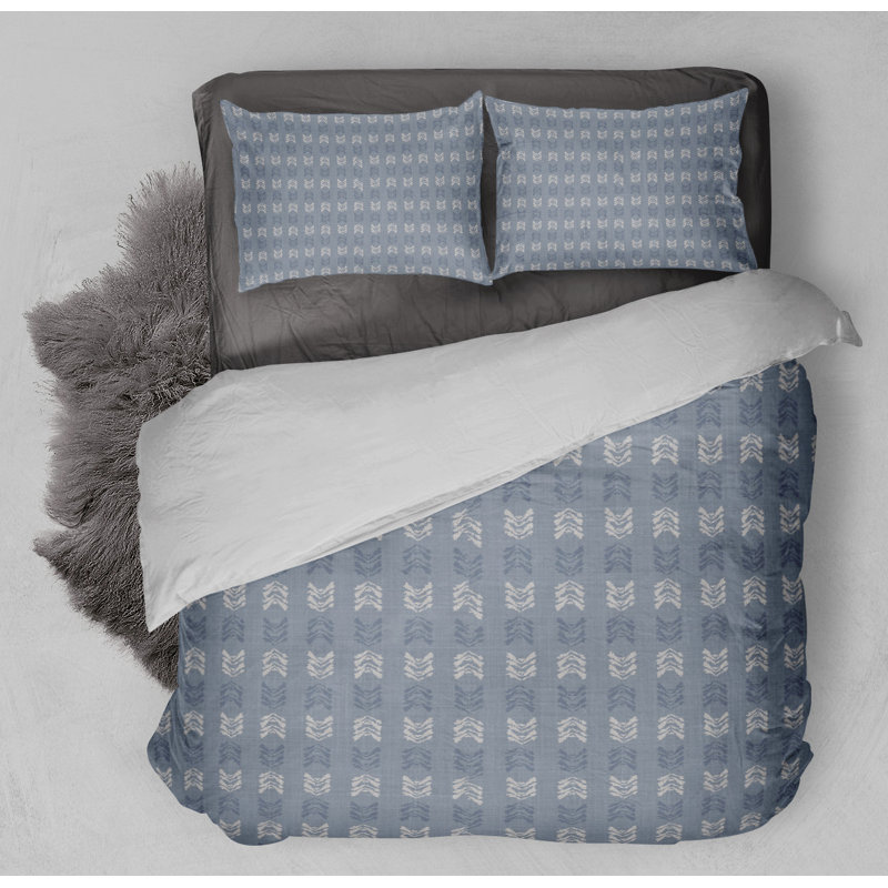 Polyester Striped Comforter Set, King Duvet Cover + 2 King Pillowcases