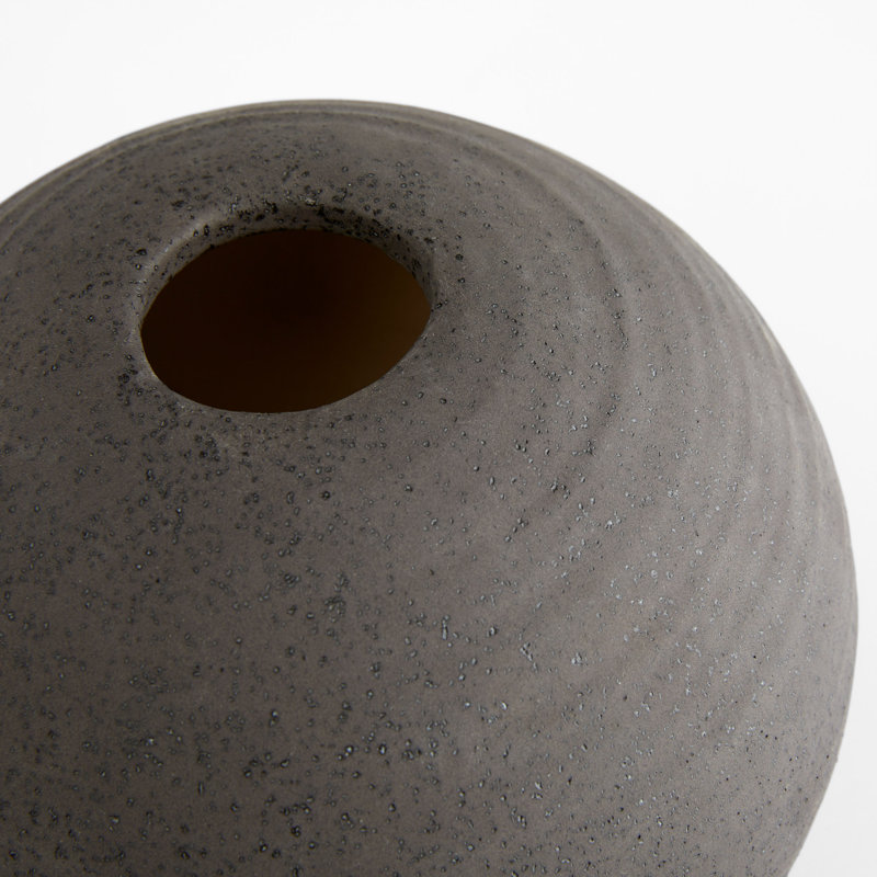 Perennial Handcrafted Ceramic Table Vase, Black