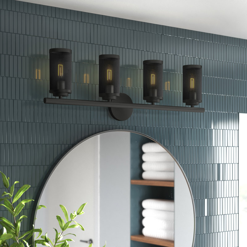 Emilia 4 - Light Dimmable Vanity Light, Black
