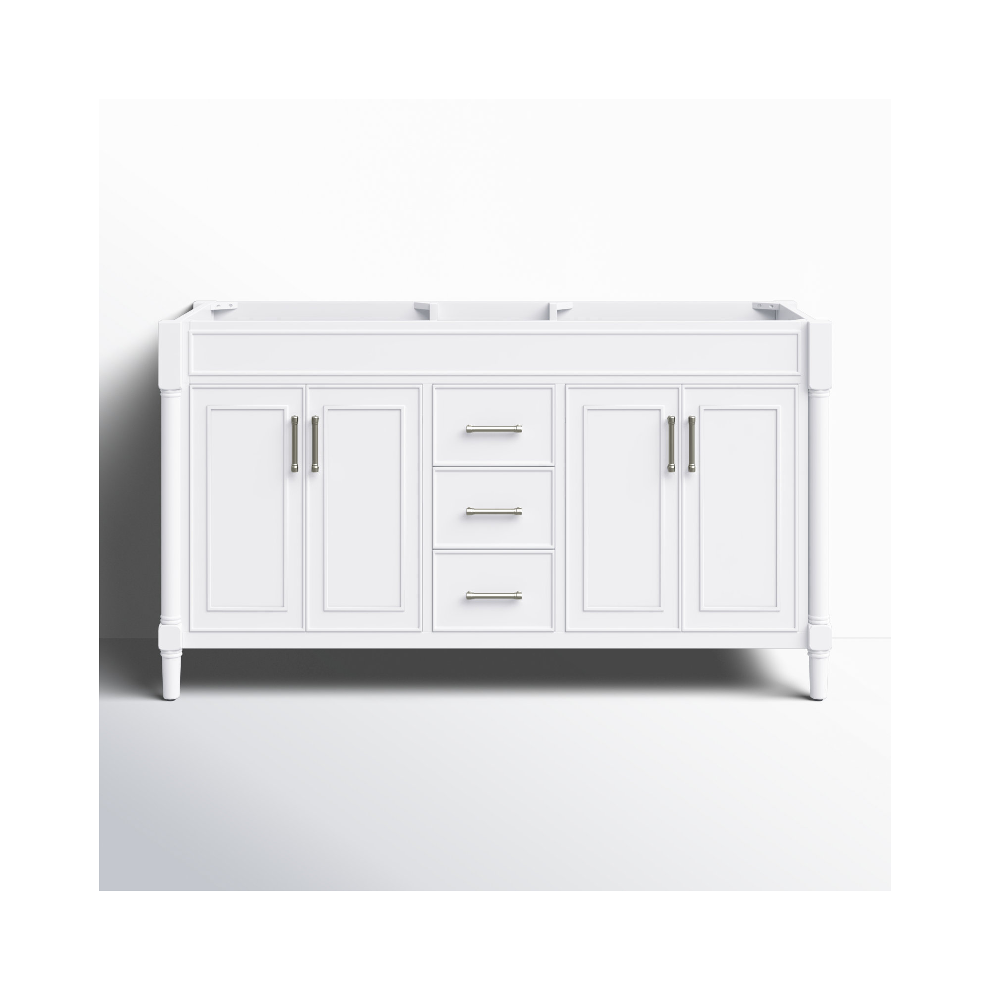 Addison 60'' Double Bathroom Vanity Base, White