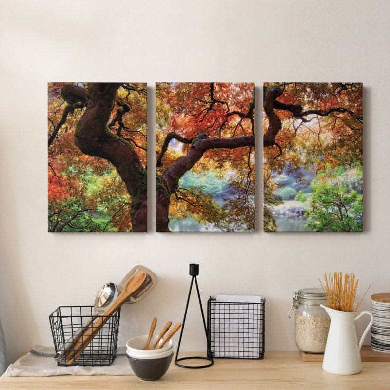 " Dreaming Of October " 3 - Pieces, 20" H x 16" W x 1" D