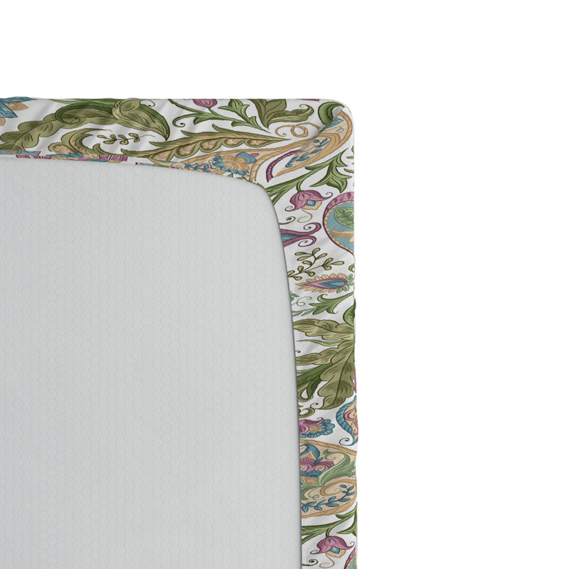 Microfiber Floral Fitted Sheet, Queen Fitted Sheet