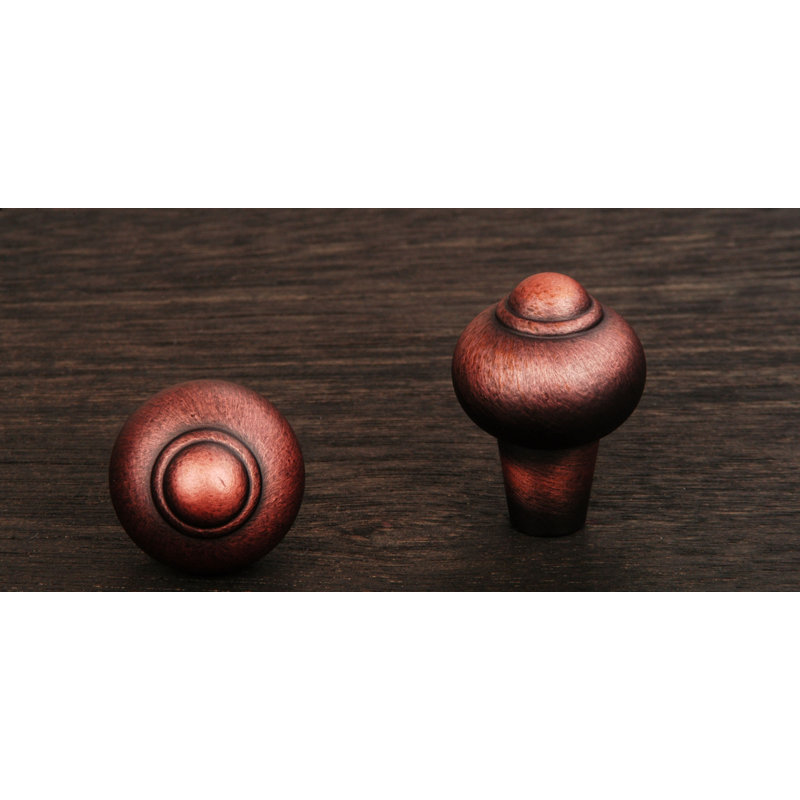 CK Series 1" Diameter Round Knob, Distressed Copper