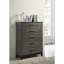 Ensemble de chambre à coucher en bois Ioana, lit, commode, miroir, table de chevet, commode-406161987