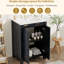 Meuble-lavabo de salle de bain vintage 24 po. Lavabo en céramique. Finition en bois massif et finition. Portes à fermeture en douceur. Options de rangement spacieuses. 24 x 18,3 x 33,8 po avec couleur. Rangement spacieux. Tablette réglable.