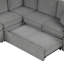 84.7" Sectional Sofa Convertible Pull-Out Sofa Bed L-Shaped Sofa U-Shaped Sofa With A Movable Storage Ottoman For Living Room, Grey-1814641977