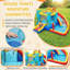 Jeu gonflable 11 'x 11' avec deux glissades d'eau, une piscine et un souffleur d'air de 450 W pour les enfants-98411773