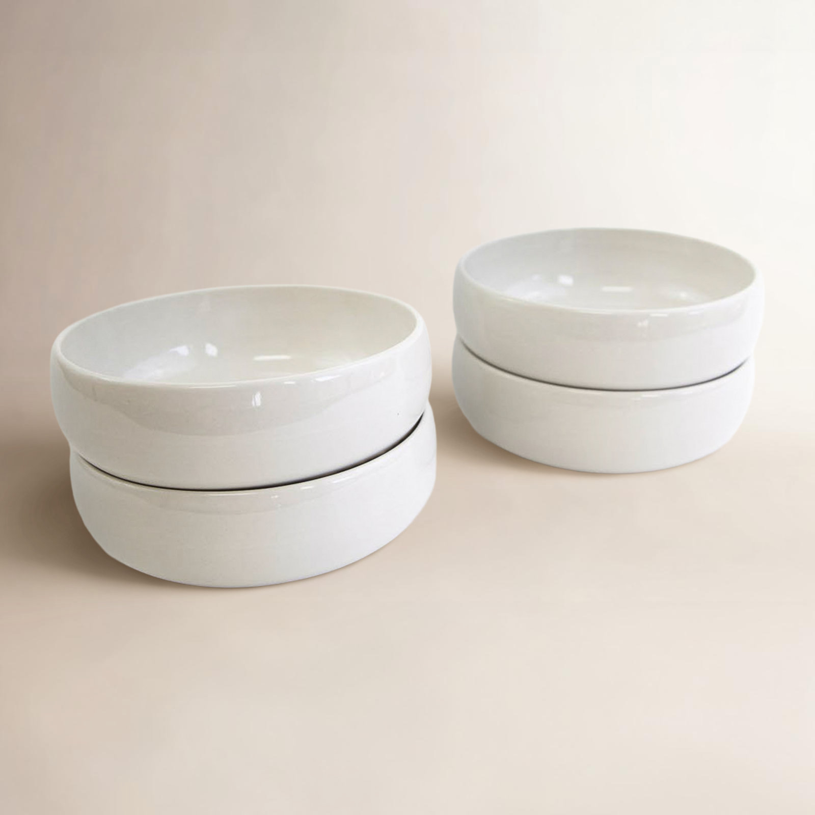 Borgen Stoneware Dessert Bowl, Pearl