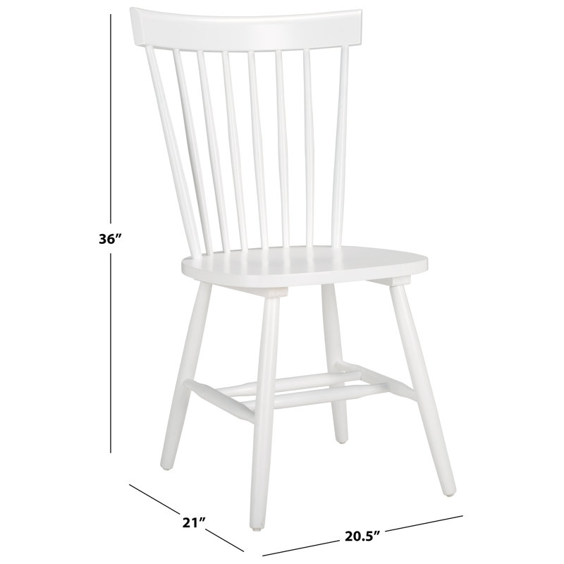 Gracie Oaks Windsor 15.7" Wide Solid Wood Slat Back Dining Chair (Set of 4)