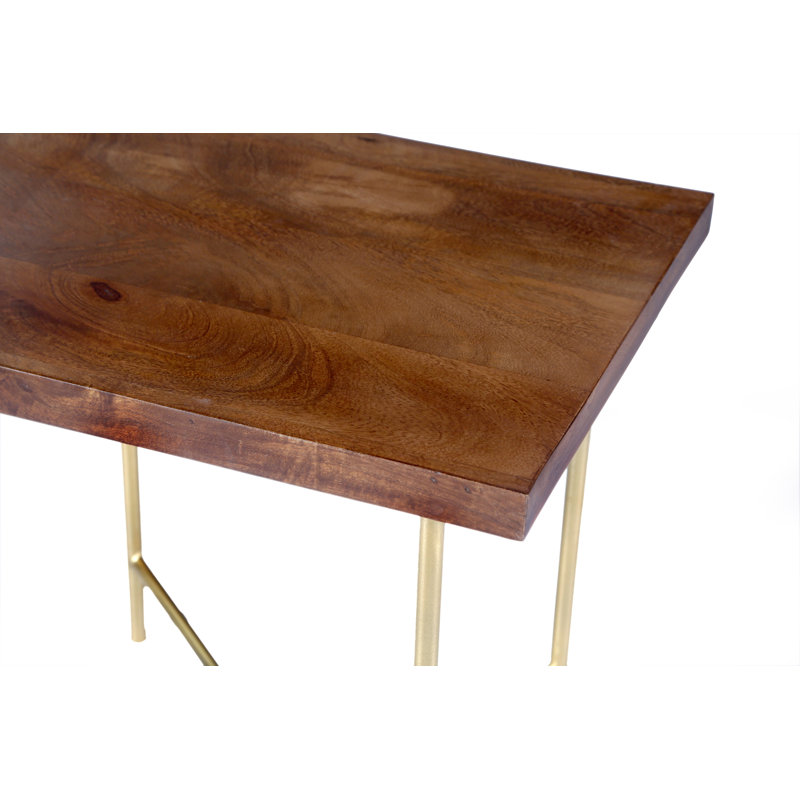 Miser Cross Legs End Table, Walnut