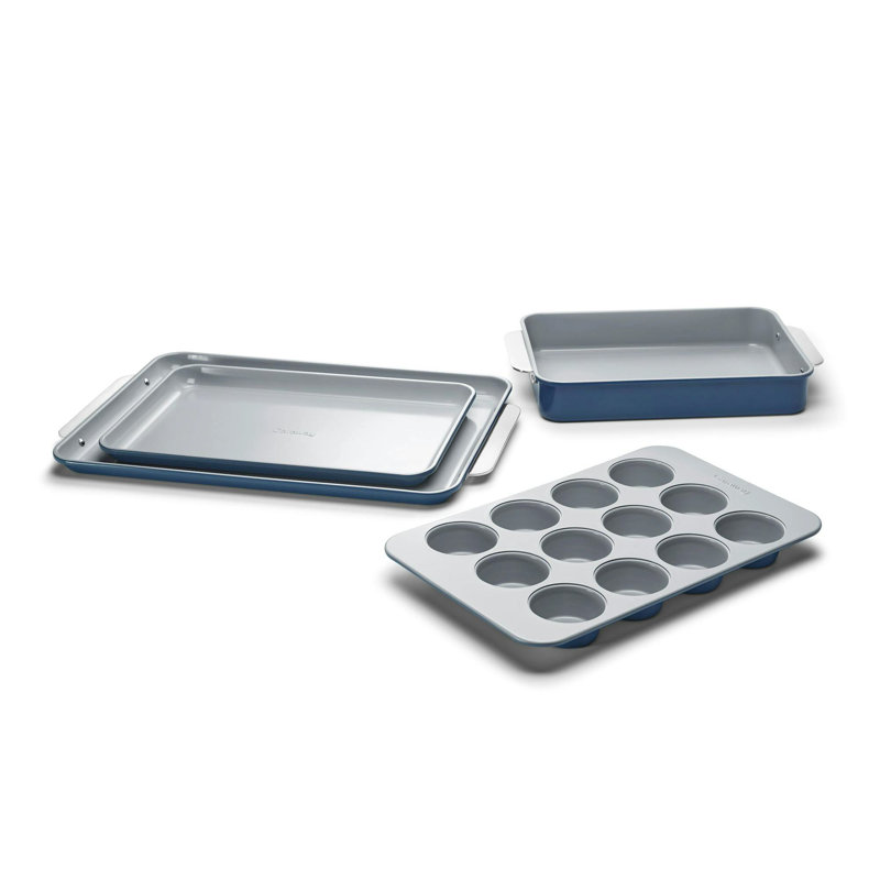 Caraway Non-Toxic Nonstick Ceramic Half Bakeware Set, Navy