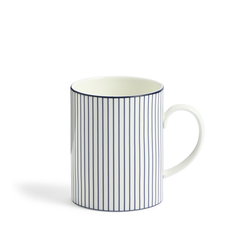 Wedgwood Gio Blue Mug 11.5floz Pinstripe, Blue/White