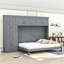 Grand lit escamotable à cadre en bois avec rangement-969364868