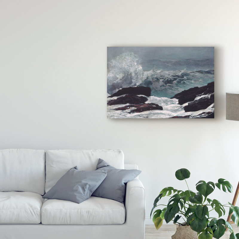 «Maine Coast, 1896» par Winslow Homer, reproduction sur toile, H 30 po x l 47 po x P 2 po