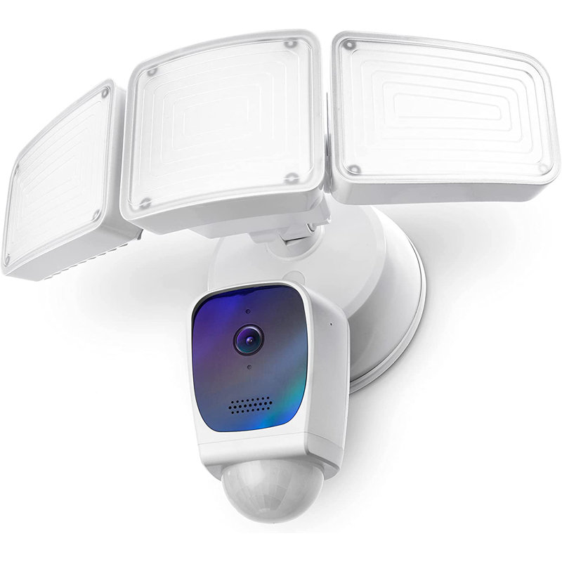 40 Watt LED Flood Light with Motion Sensor, White