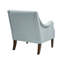 Chaise avec accoudoirs à boutons Dusty Blue, base en bois massif, mousse transitionnelle à coussin de mousse haute, revêtement,-846842961