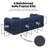 4-in-1 Convertible Corduroy Sofa Bed - Folding Floor Futon Sleeper with Pillows, Boneless Lounge Loveseat for Living Room Bedroom,Blue-142675253