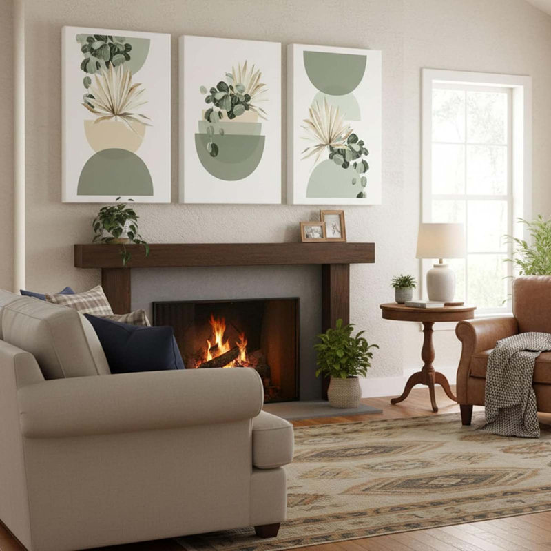 3 Piece Wrapped Canvas Print, 40" H x 60" W