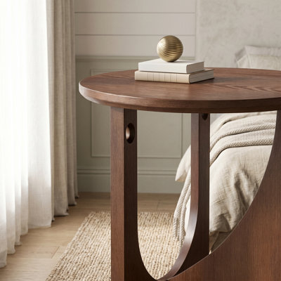 Solid Walnut Wood Accent Table – Compact Square Side or End Table for Living Room, Bedroom, or Entryway