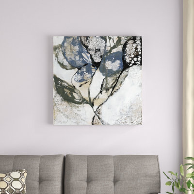 "Crackled Stems II", peinture sur toile tendue