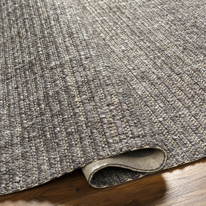 Gaibrial Area Rug in Black, Rectangle 6' x 9'