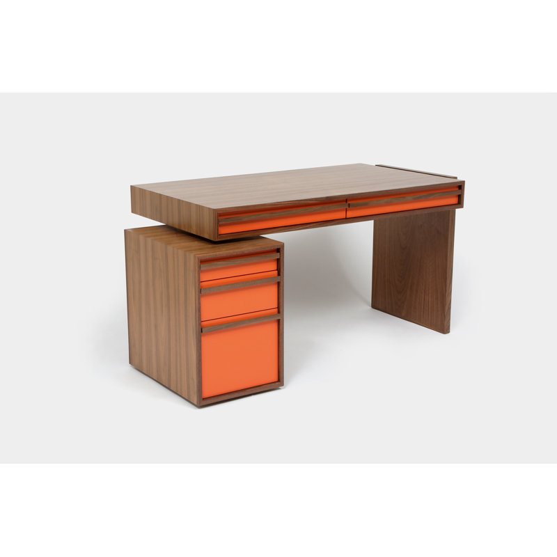Writing Desk, Brown/Orange