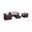 Moyeda Wicker Fully Assembled 4 - Person Seating Group with Cushions | All-Weather Wicker Sectional-2121380442-2125918828