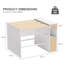 Système de banc de travail modulaire multi-hauteur pour 4 personnes avec rangement et prises Okeysen-128929851