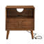 Table de chevet cannelée moderne Mid Century