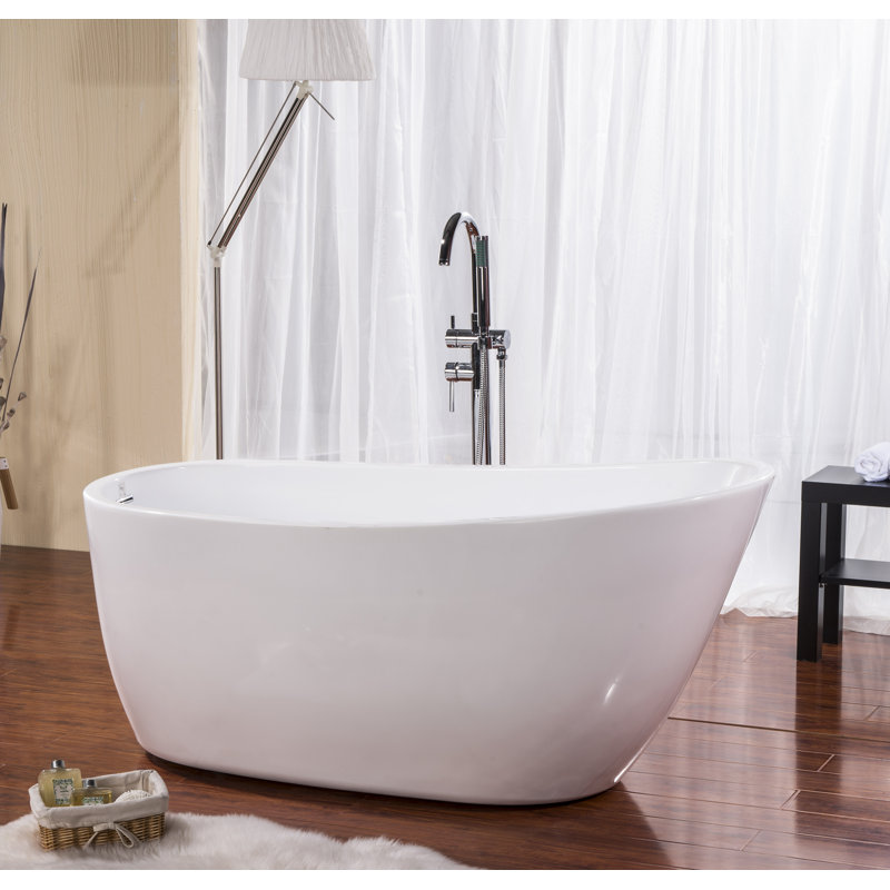 Zen 59" x 27.5" Freestanding Soaking Bathtub