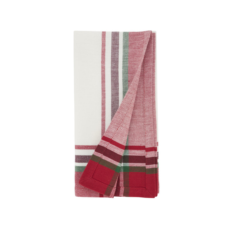 Ensemble de napperons et serviettes simples, Rouge