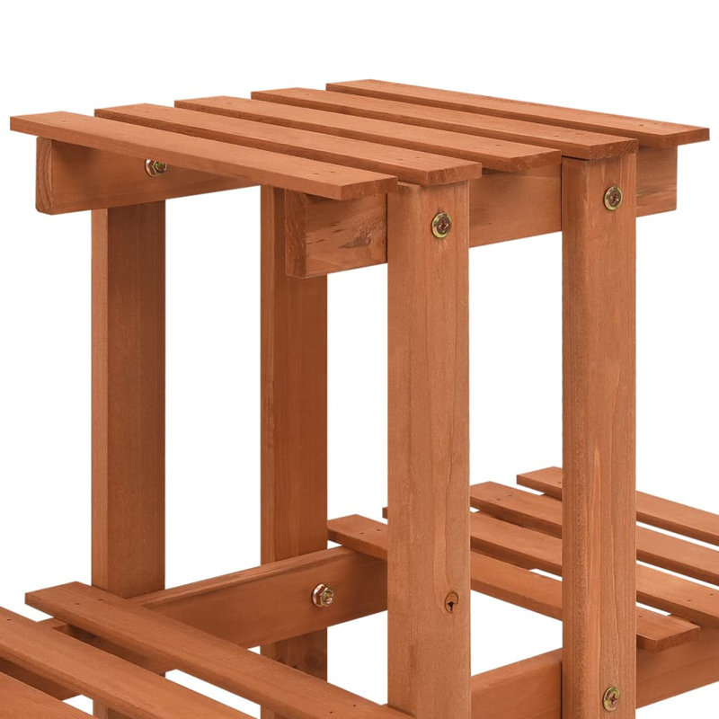 Solid Firwood 9-Shelf Indoor Outdoor Plant Stand