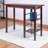 Elenora Walnut Finish Breakfast Table with 2-Shelves, 36.08'' H X 44.56'' W X 19.49'' D