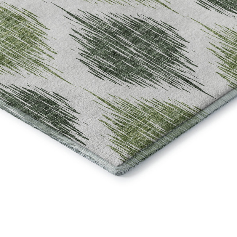 Tapis en fougère de qualité supérieure lavable à la machine Prisco, Rectangle 1 pi 8 po x 2 pi 6 po