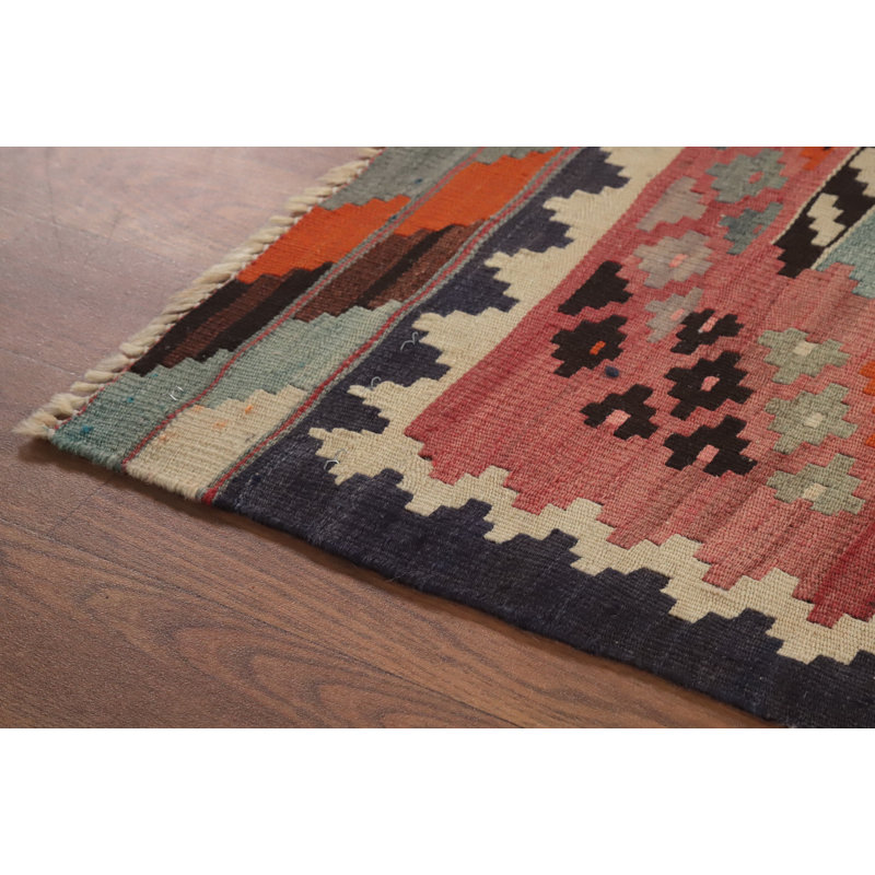 Tapis oriental kilim à teinture végétale 4 x 7