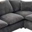 Canapé modulaire en chenille avec assise personnalisable, structure durable et coussins en mousse haute densité confortables