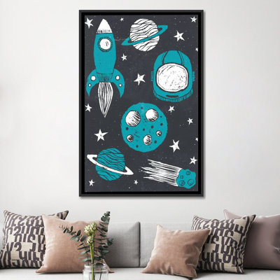 « space age », impression sur toile tendue