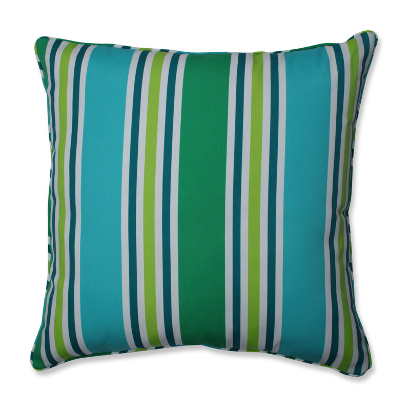 Housse et insert de coussin carré Aruba, Turquoise / Vert