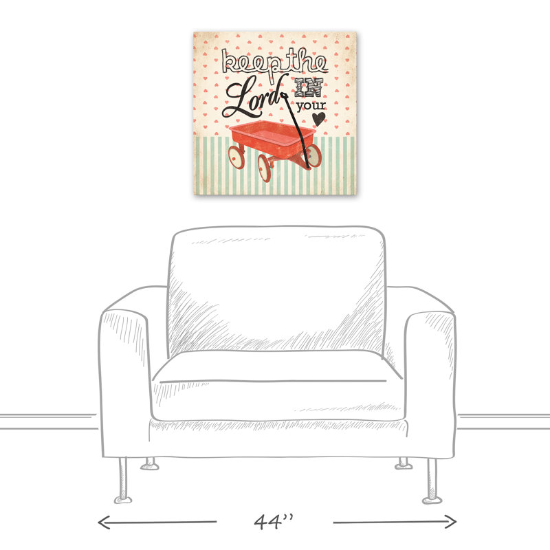 Keep The Lord In Your Heart Print On Canvas; 23BA39BB781942BEB37B9DC4D1F0781C Square, 20" H x 20" W x 1.25" D