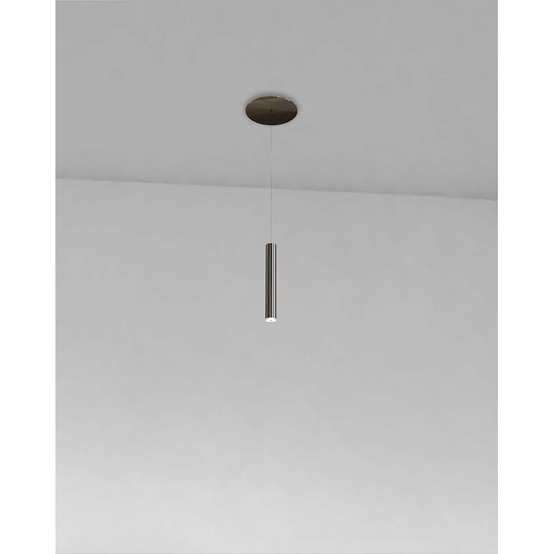 Lungo - Pendant - 1.6"W x 11.8"H - Dark Reflex, 1.6"W x 11.8"H, Dark Reflex