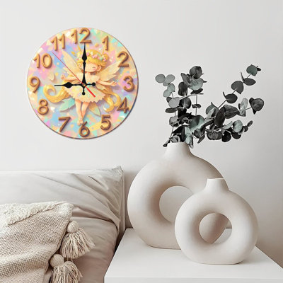 fairy clock pastel colour cute girl illustration